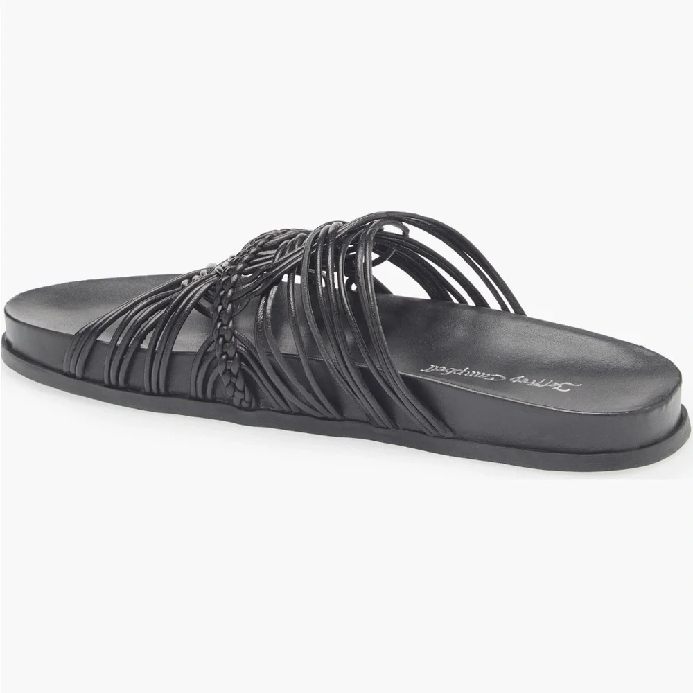 Jeffrey Campbell Intwined Slide Sandal in Black Size 8 NIB